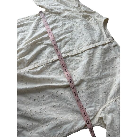 Free People Stars Align Button Front Top in Ivory Size M - Picture 10 of 12